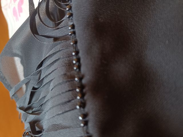 Vestido negro flecos - Talla única