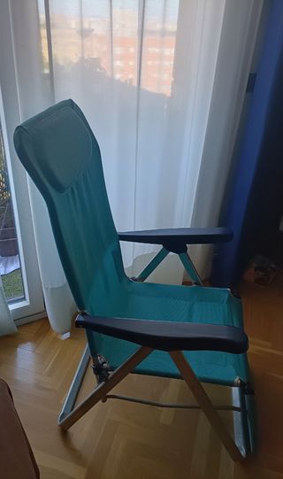 Tumbona Plegable Azul