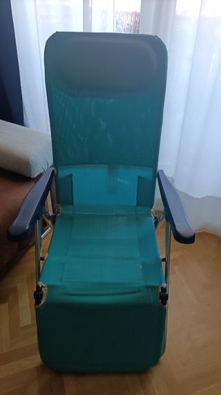 Tumbona Plegable Azul