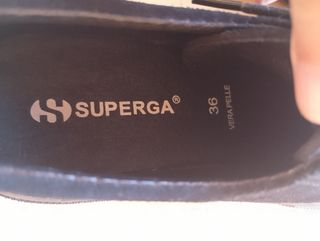 Zapatillas Superga negras de piel 36
