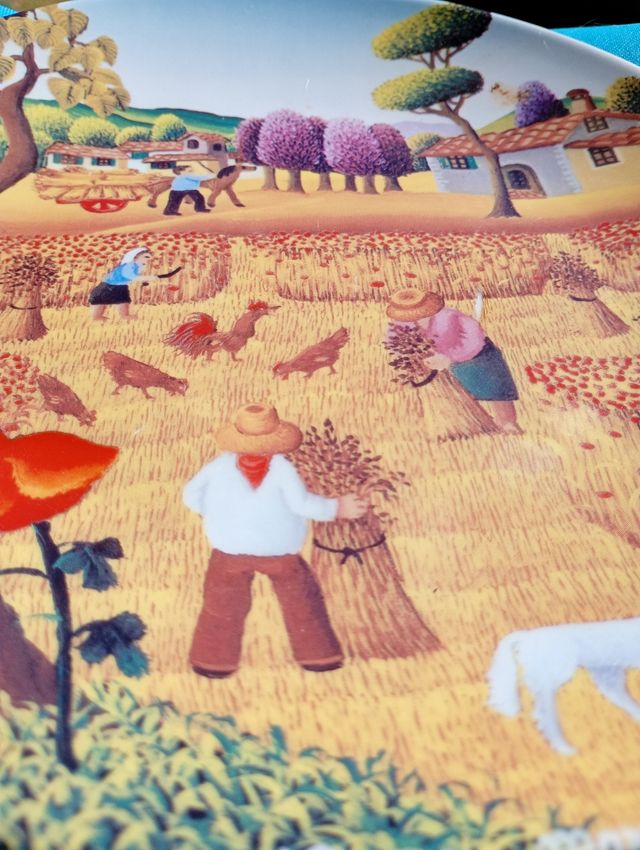 Piatto Marchesini vintage dipinto a mano