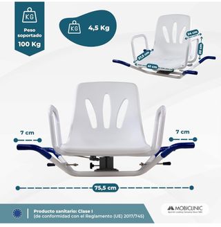 Silla baño giratoria 360º