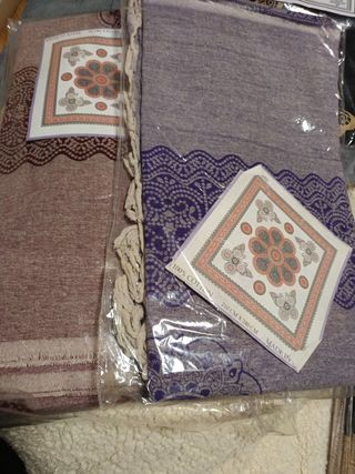 ÚLTIMA ‼️COLCHA  FLECOS MORADA MARIPOSAS 1 STOCK