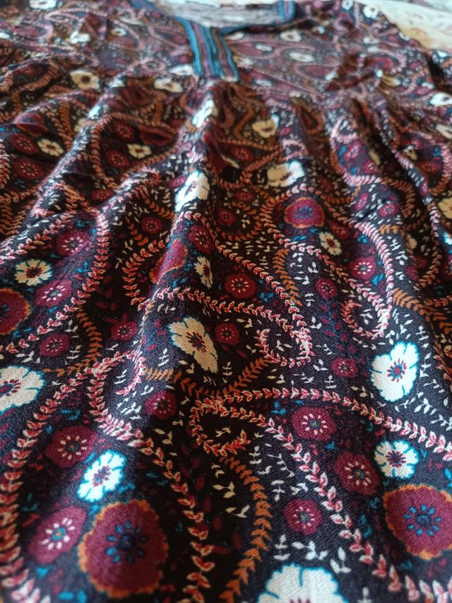 Vestido corto manga 3/4 - floral