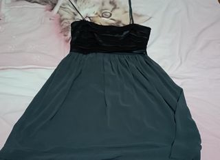 Vestito Zara Basic verde oliva tg L