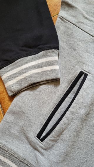 Felpa Champion grigio-nera con zip