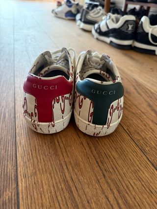 Zapatillas Gucci blancas, talla 10,5 para hombres