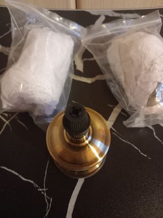 Set tre (3) portalampada vintage bronzo nuovi