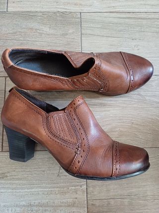 Botines marrones piel mujer talla 40