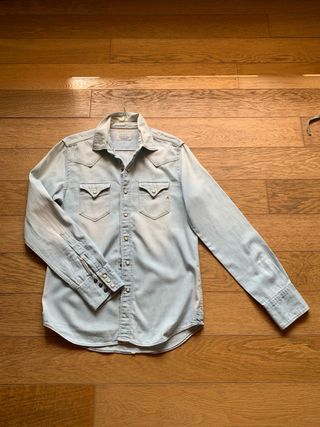 Camicia in denim jeans chiaro Replay