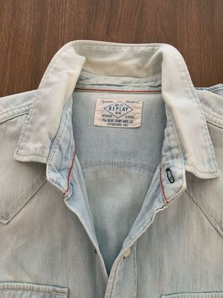 Camicia in denim jeans chiaro Replay