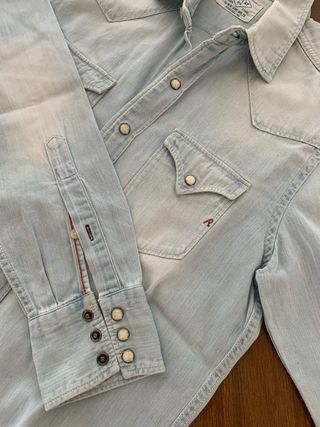 Camicia in denim jeans chiaro Replay