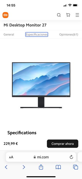 Monitor 27" - Negro