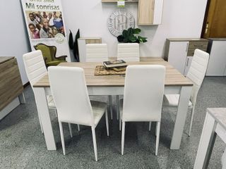 Mesa Comedor extensible + 6 Sillas - ENVIO GRATIS