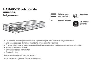 Colchón 90x200 cm -  IKEA