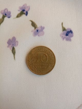 Moneda 10 céntimos Francia 1977