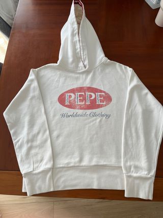 Sudadera blanca Pepe Jeans mujer