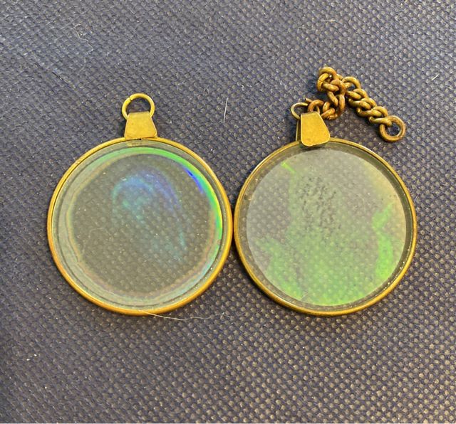 Medaglie vetro olografico antiche