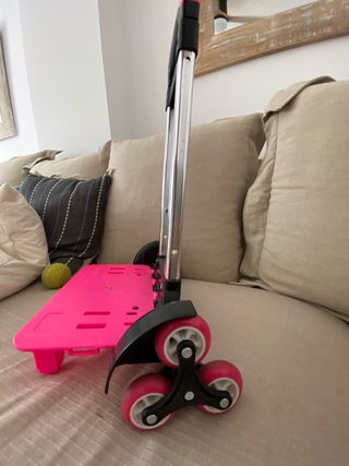 Carrito mochila escolar rosa