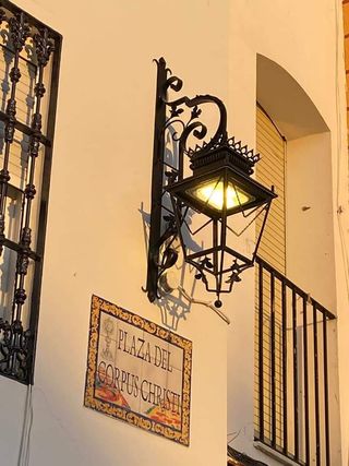 Farol antiguo de forja. 1,15m