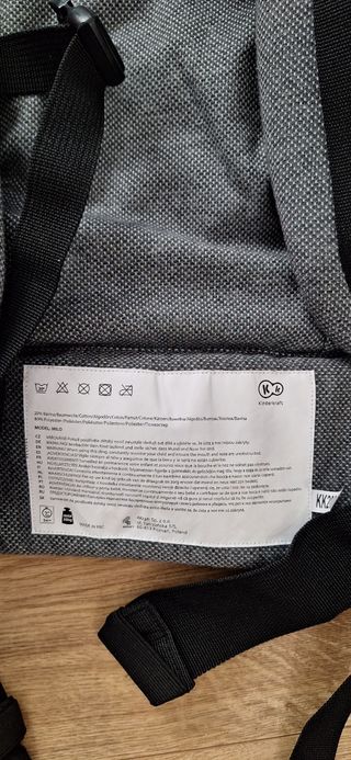 Portabebés Kinderkraft Milo - Negro Gris