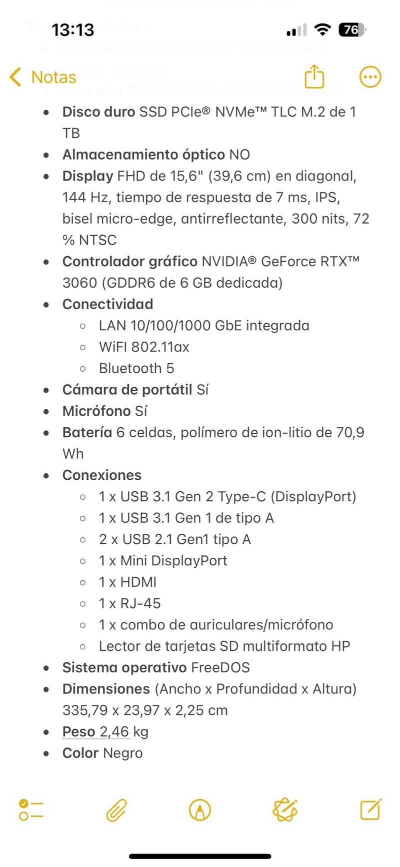HP Omen 15 Ryzen 7 / 16GB / 1TB SSD / RTX 3060 afbeelding 10