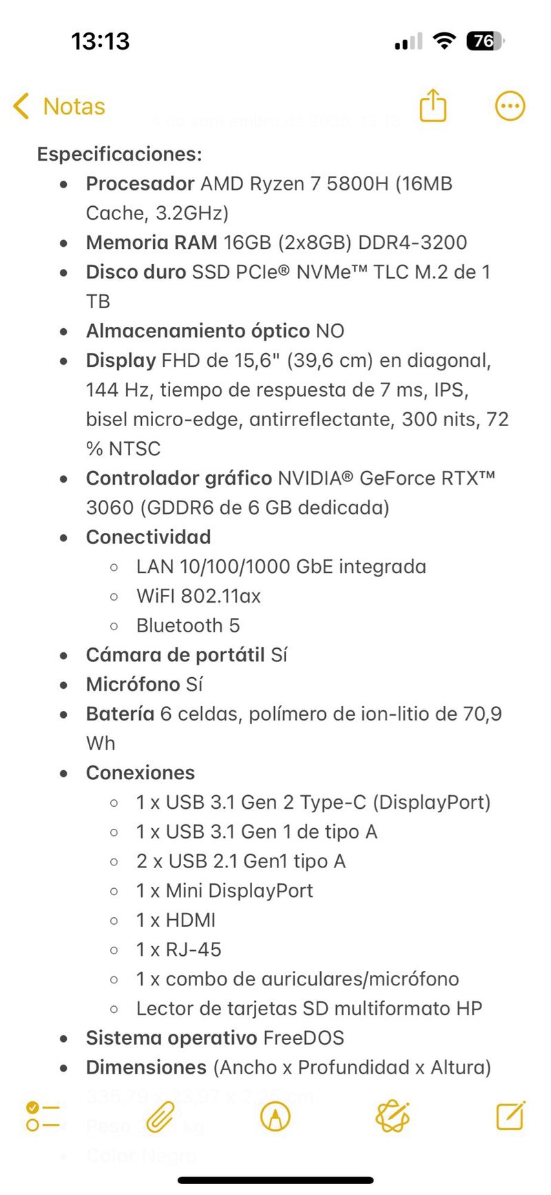HP Omen 15 Ryzen 7 / 16GB / 1TB SSD / RTX 3060 afbeelding 9