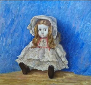 Cuadro óleo: Muñeca antigua 60*50