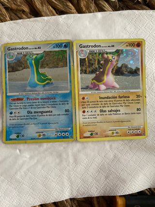 2 cartas Gastrodon Pokémon