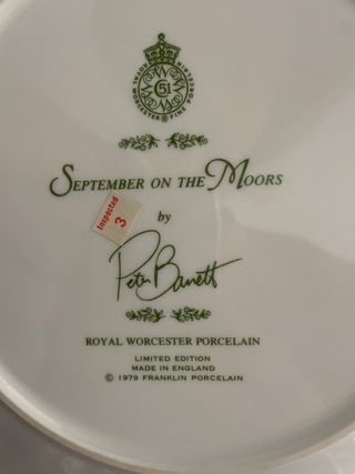 Plato Royal Worcester Edicion Limitada