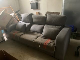 Sofá 3 plazas gris - como nuevo