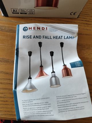 Lampada di calore a sospensione regolabile