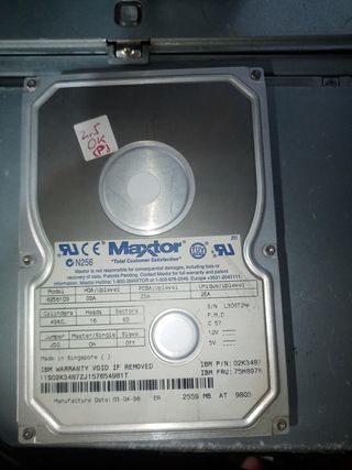 Disco Duro Maxtor 2.5GB IDE