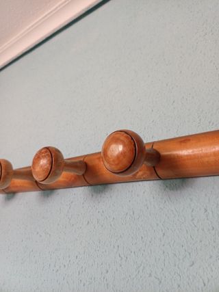 Perchero madera - 6 ganchos