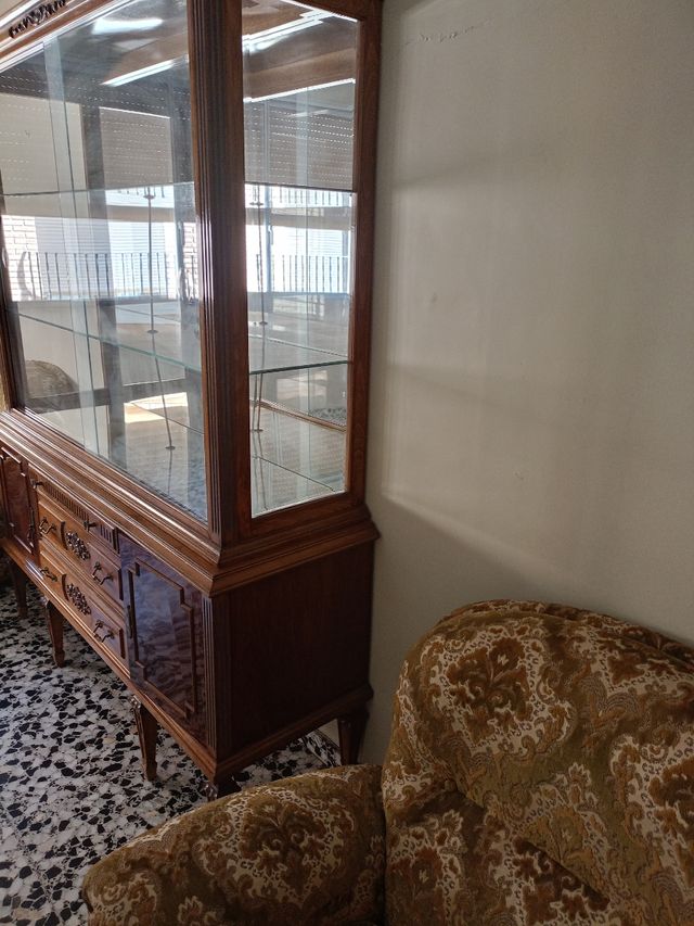 Vitrina antigua de madera