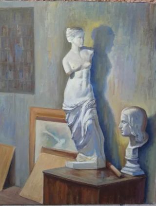 Pintura al óleo: esculturas clásicas