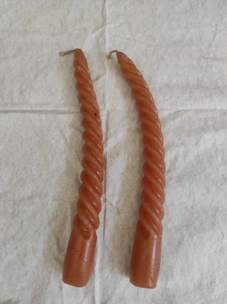 2 Candele Torciglione rosa 20cm