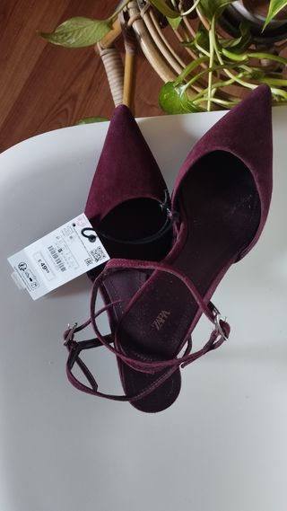 Zapatos Zara rojos -talla 37