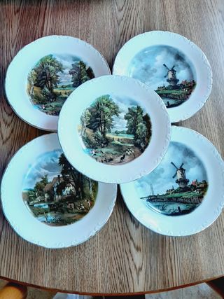 5 piatti da dessert vintage 17,5 cm