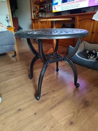 Mesa metal negra balcón terraza no hago envíos