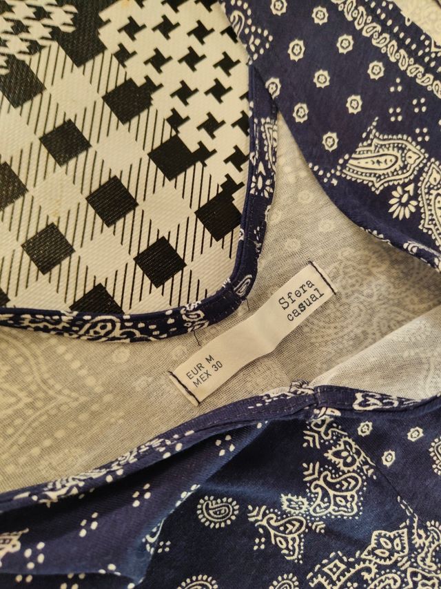 Vestido largo estampado talla M