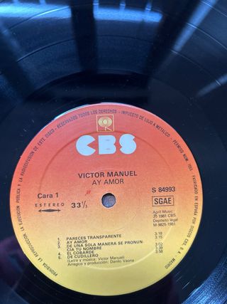 Víctor Manuel - Ay Amor LP