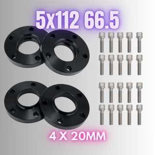 4 separadores 5x112 66.5 de 20mm