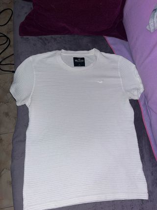 Camiseta Hollister blanca