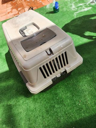Transportín mascotas beige-gris