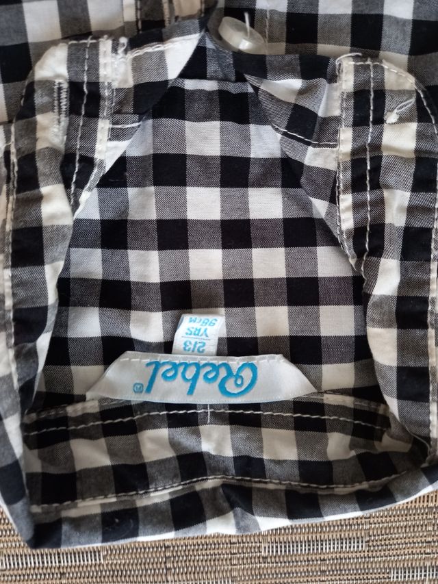 Camisa cuadros niño