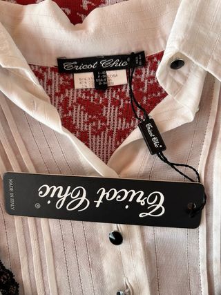 Blusa Maglia Rossa e Bianca Tg L