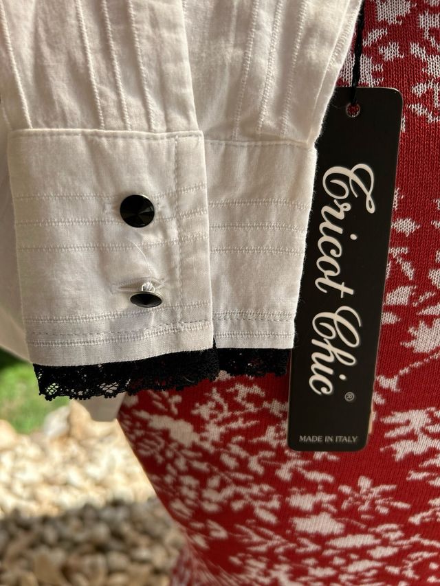 Blusa Maglia Rossa e Bianca Tg L