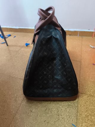 Bolso viaje marrón-negro marca YKK