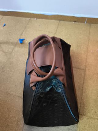 Bolso viaje marrón-negro marca YKK